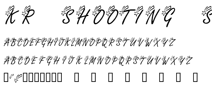 KR Shooting Star (Left) font